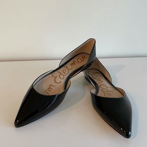 Sam Edelman Rodney Flat Pointed Toe Patent Black Size 8